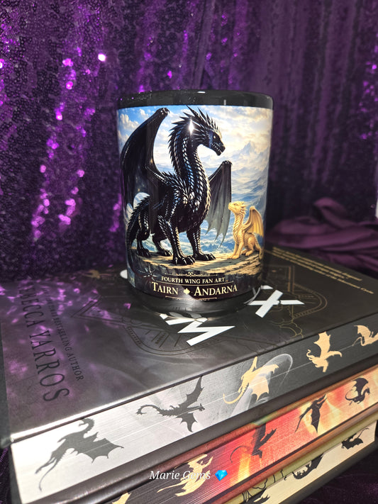 Fourth Wing Tairn & Andarna Dragon Art Mug - 15oz | Marie Gems