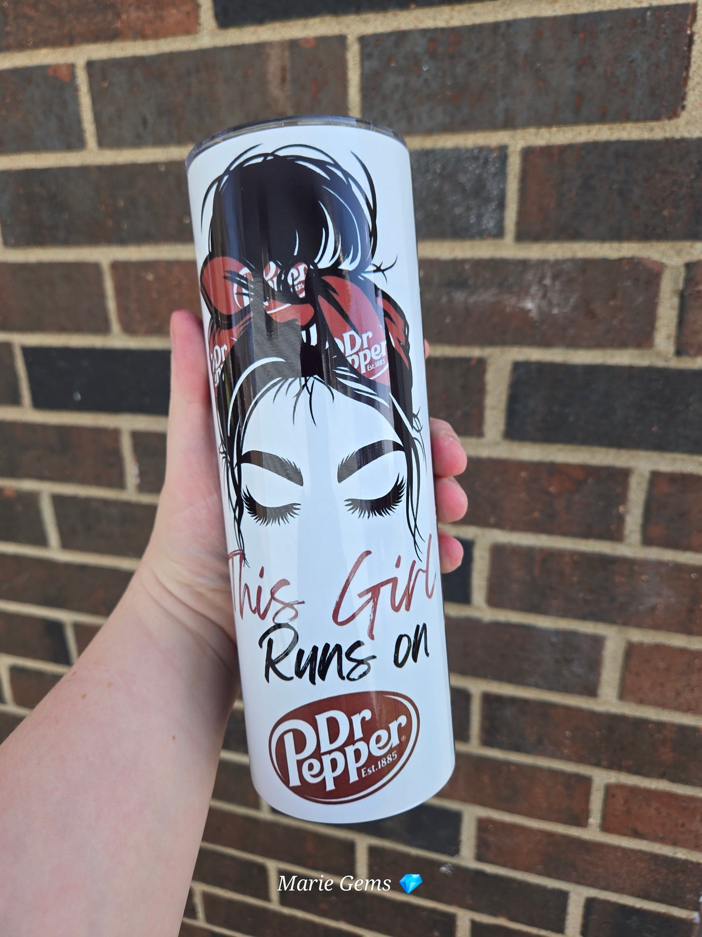 Custom 20oz Tumbler Personalized Stainless Steel Skinny Tumbler With Straw Custom Name Logo Photo Design Gift For Her Small Business Drinkware