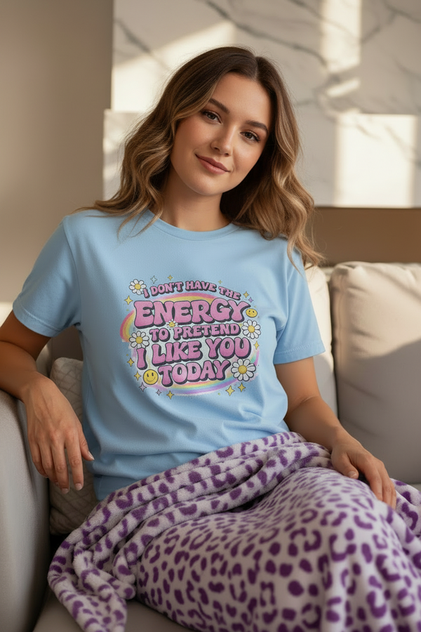 Funny Introvert Made-to-Order Unisex Graphic T-Shirt showing funny introvert shirt artwork with unique graphic apparel, cute graphic shirts, made to order