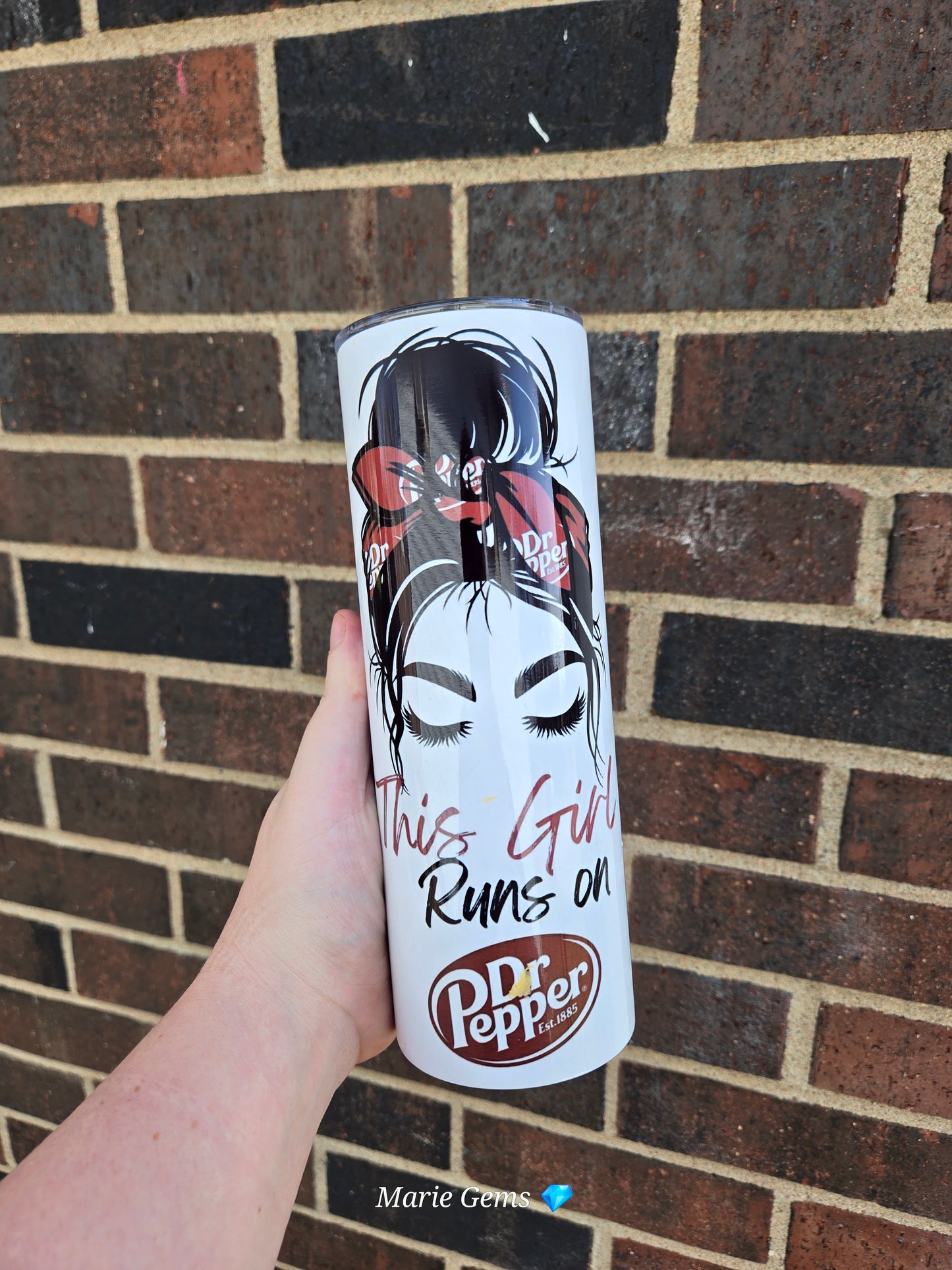 Custom 20oz Tumbler Personalized Stainless Steel Skinny Tumbler With Straw Custom Name Logo Photo Design Gift For Her Small Business Drinkware
