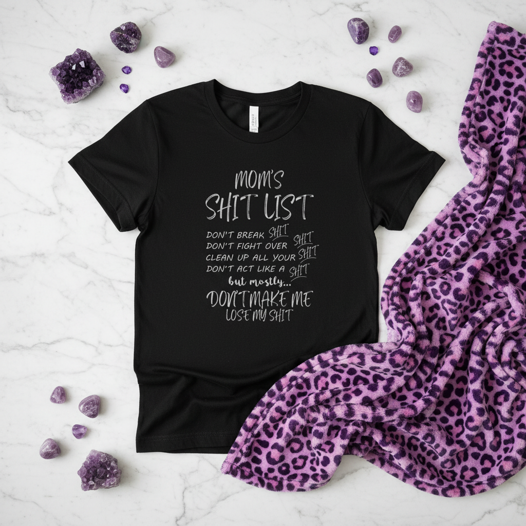 Funny Mom Shirt shown in a front graphic design view