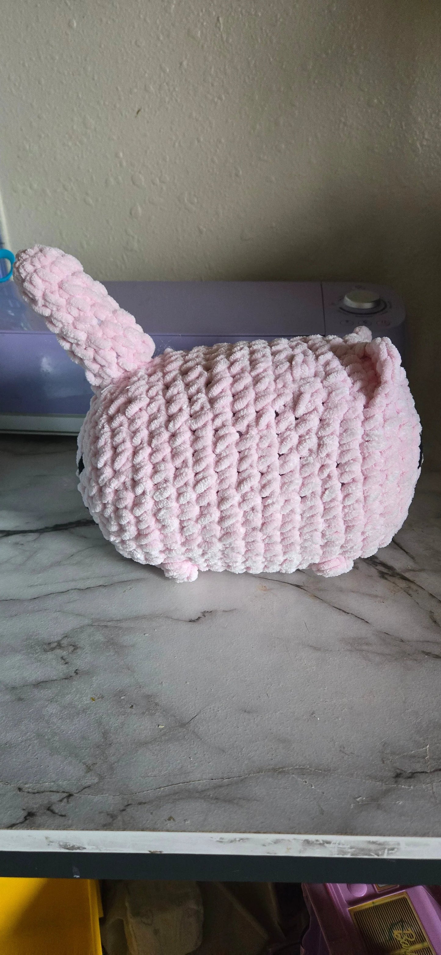 Handmade Plushie Crochet Cat Toy For Kids Cuddle Companion Ideal Gift Soft Cat Plush For All Ages by Marie Gems