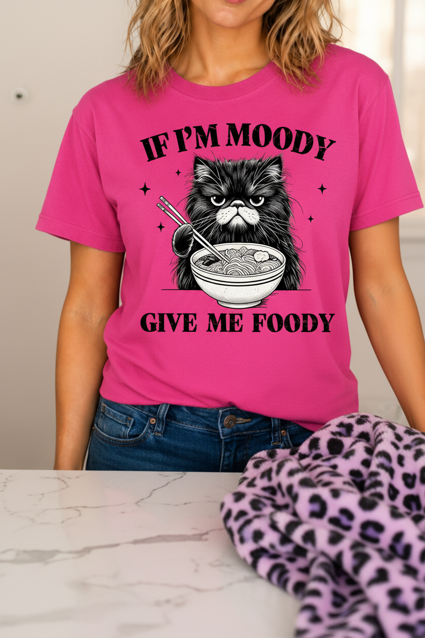 Cat Ramen Shirt shown in a front graphic design view