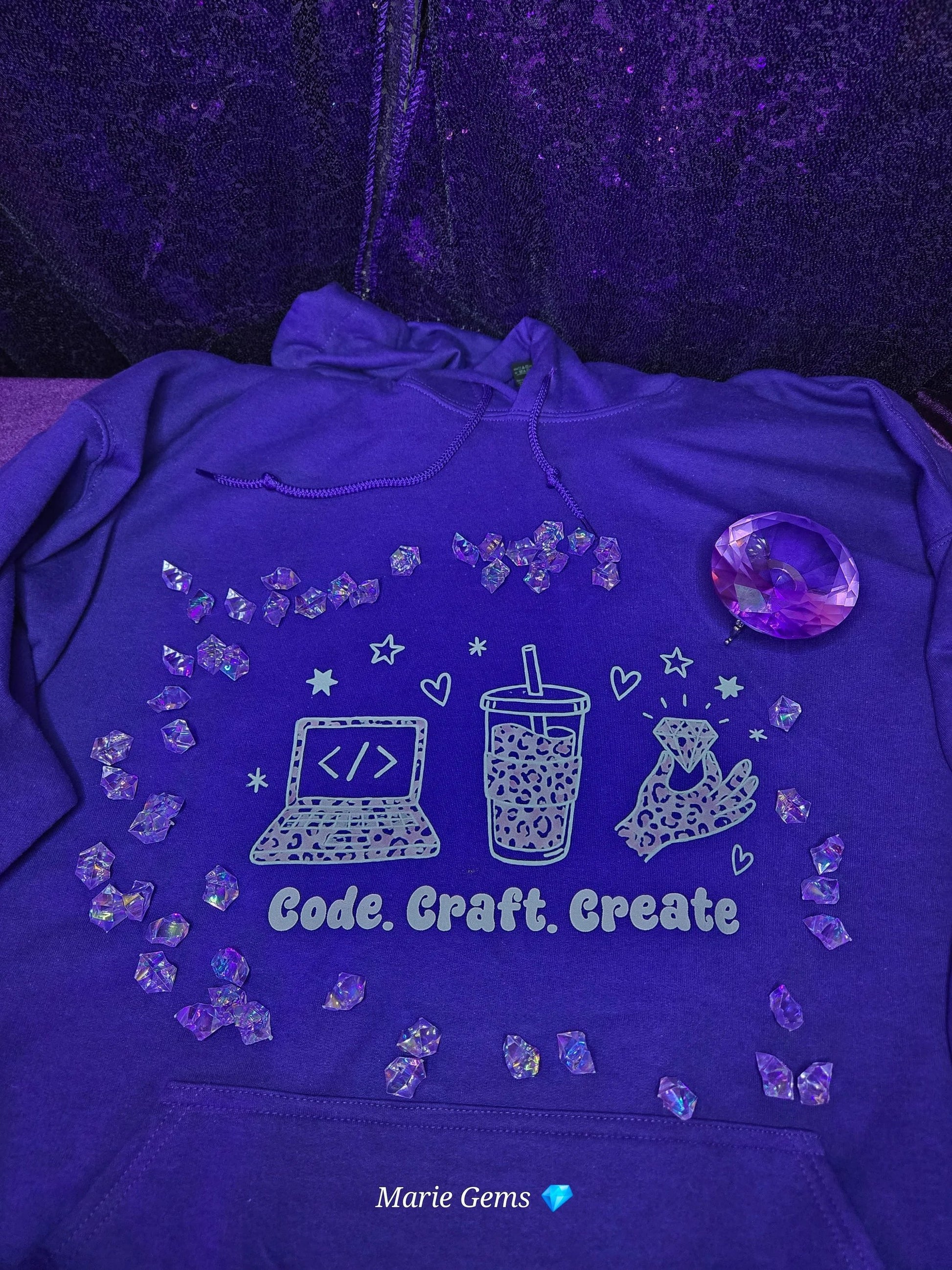 Custom hoodies by Marie Gems