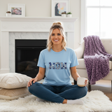 Blue Floral Mom Made-to-Order Unisex Graphic T-Shirt showing blue floral mom t-shirt artwork with blue floral mom shirt, funny shirts for mom, mothers day shirt, product image 2