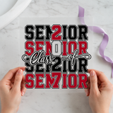 Senior Class of 2027 Typography individual product photo included in the Class of 2027 Senior Volume 1 five-pack DTF transfer bundle