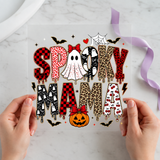 Spooky Mama Patchwork individual product photo included in the Halloween Volume 12 five-pack DTF transfer bundle