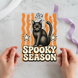 Spooky Season Black Cat individual product photo included in the Retro Halloween five-pack DTF transfer bundle
