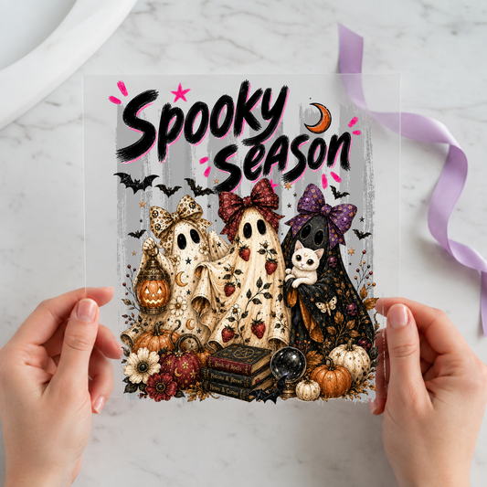 Spooky Season Halloween Cats individual product photo included in the Halloween Volume 7 five-pack DTF transfer bundle