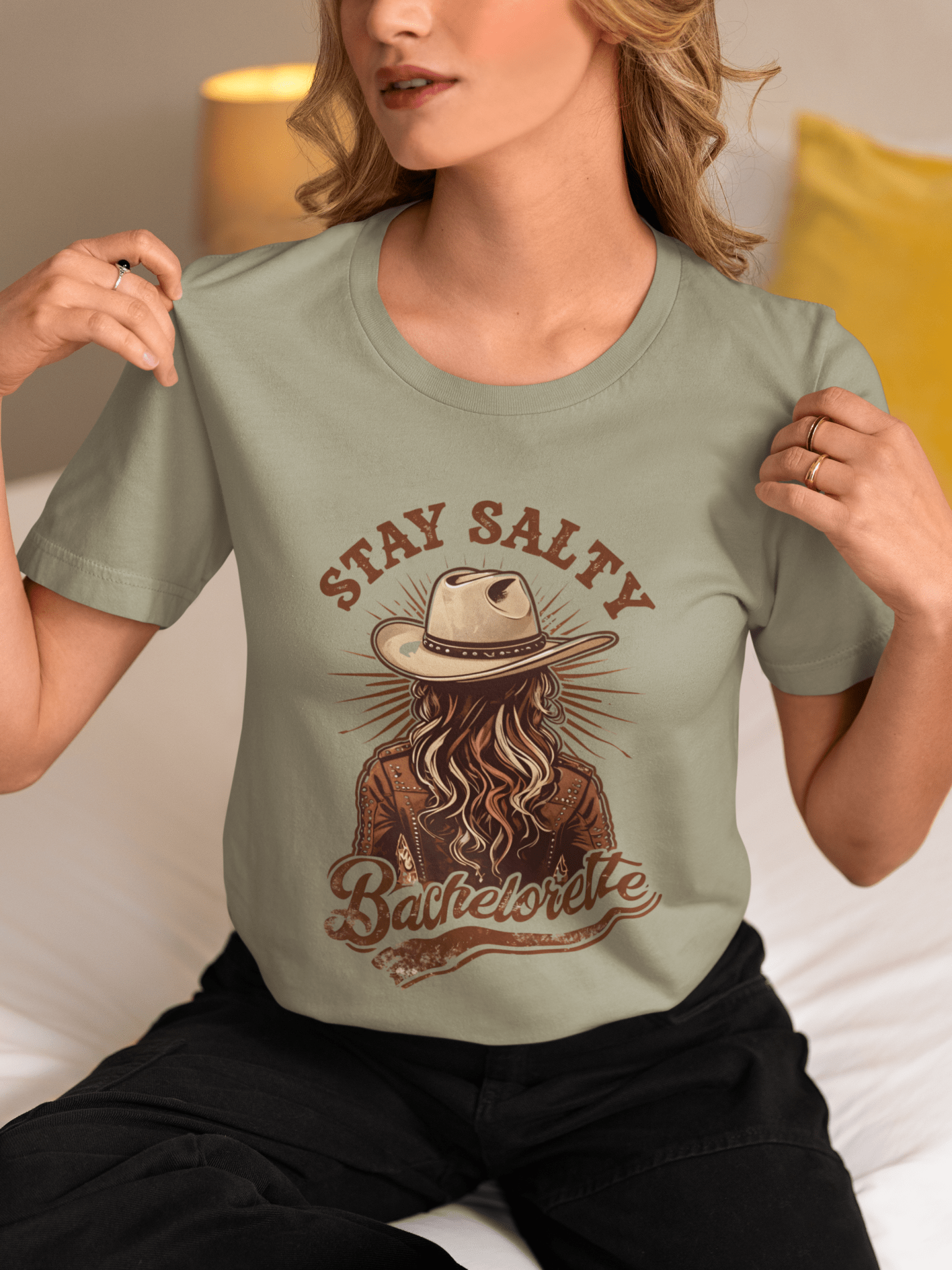 Stay Salty Bachelorette Tee, Retro Cowgirl Shirt, Rodeo Tshirt, Bachelorette Trip, Cowgirl Bachelorette, Gift For Cowgirl, Country Music Shirt - Marie Gems