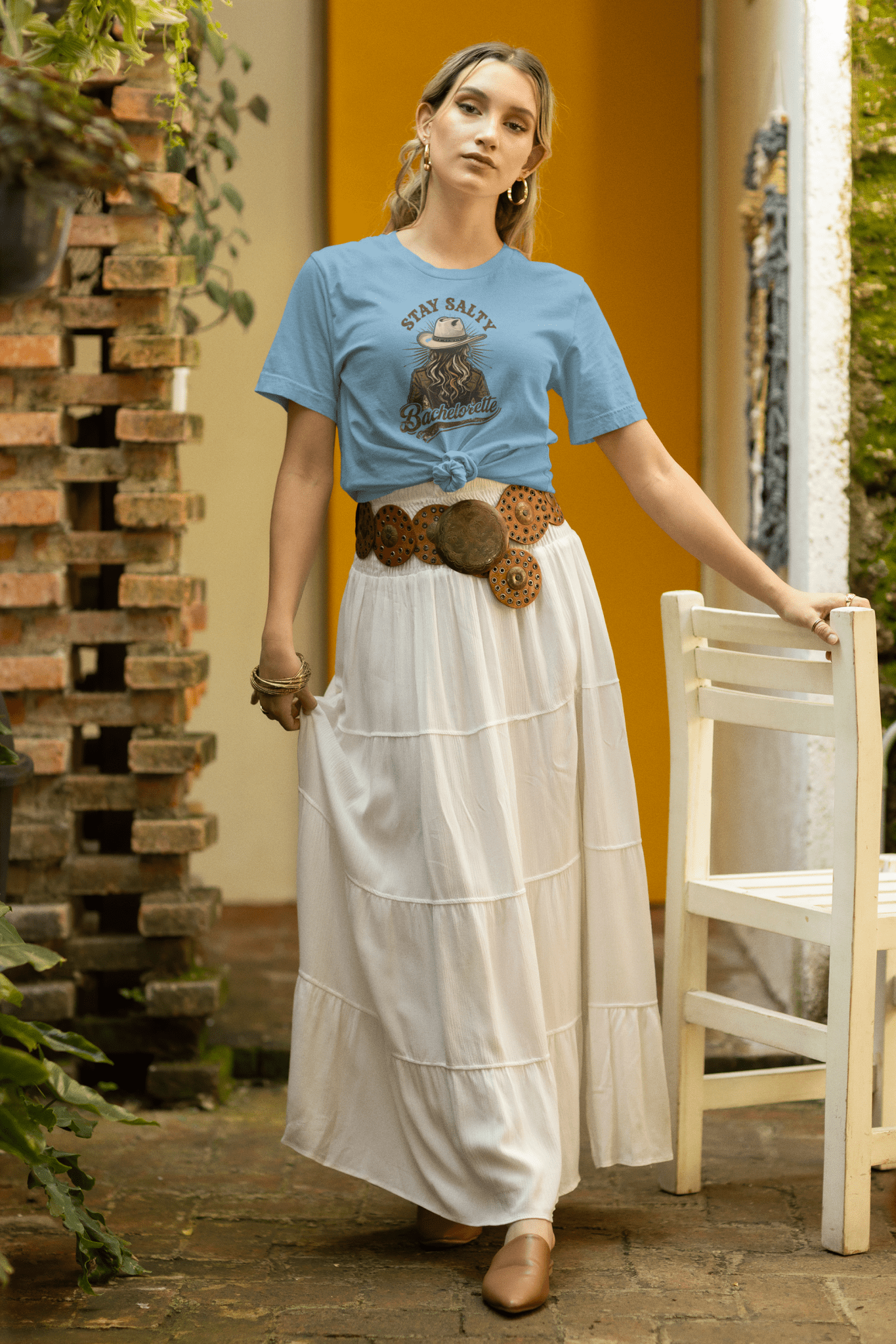 Stay Salty Bachelorette Tee, Retro Cowgirl Shirt, Rodeo Tshirt, Bachelorette Trip, Cowgirl Bachelorette, Gift For Cowgirl, Country Music Shirt - Marie Gems