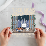 Tired Moms Society Running on individual product photo included in the Mom Life Volume 1 five-pack DTF transfer bundle