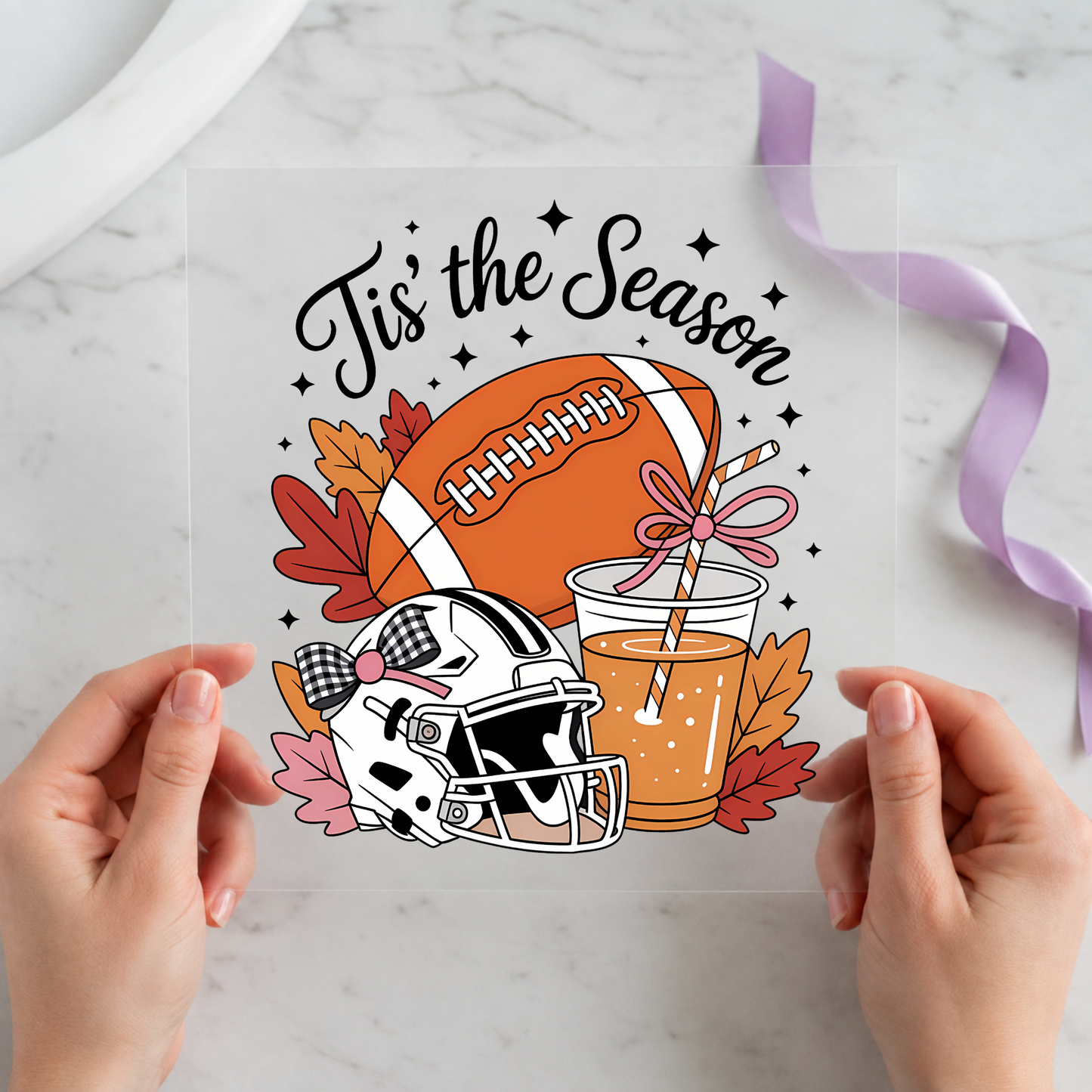 Tis the Season Football and individual product photo included in the Sports & Game Day Volume 1 five-pack DTF transfer bundle
