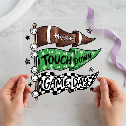 Touchdown Game Day Football individual product photo included in the Sports & Game Day Volume 1 five-pack DTF transfer bundle