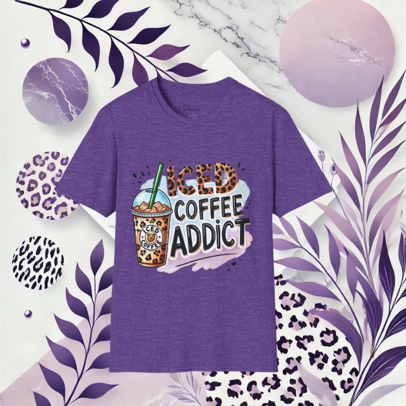 Iced Coffee Addict Unisex Softstyle T-Shirt - Perfect for Coffee Lovers & Casual Wear