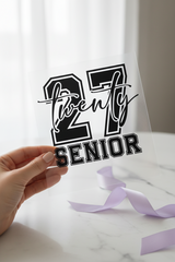 Twenty Seven Senior individual product photo included in the Class of 2027 Senior Volume 2 five-pack DTF transfer bundle